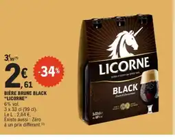 E.Leclerc LICORNE Bière brune black offre