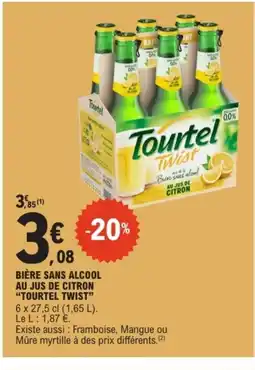 E.Leclerc TOURTEL TWIST Bière sans alcool au jus de citron offre
