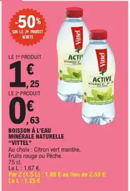 E.Leclerc VITTEL Boisson à l'eau minérale naturelle offre