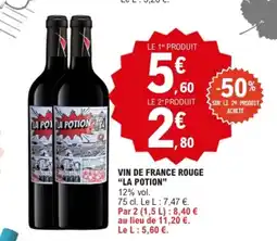 E.Leclerc LA POTION Vin de france rouge offre