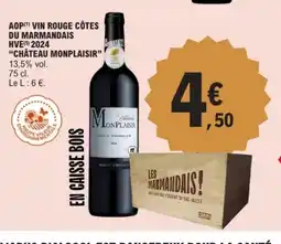 E.Leclerc CHÂTEAU MONPLAISIR Aop vin rouge côtes du marmandais hve 2024 offre