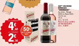 E.Leclerc GIRONDAISE Aop vin rouge bordeaux offre