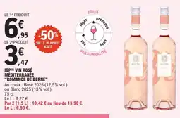 E.Leclerc ROMANCE DE BERNE Igp vin rosé méditerranée offre