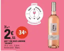 E.Leclerc SILENCE Aoc vin rosé luberon offre