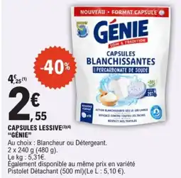 E.Leclerc GÉNIE Capsules lessive offre