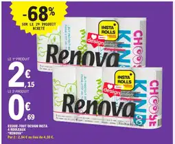 E.Leclerc RENOVA Essuie-tout design insta 4 rouleaux offre