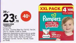 E.Leclerc PAMPERS Changes bébé offre