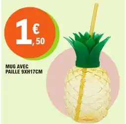 E.Leclerc Mug avec paille offre