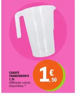 E.Leclerc Carafe transparente offre