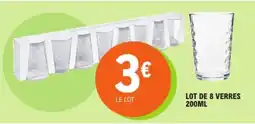 E.Leclerc Lot de 8 verres offre