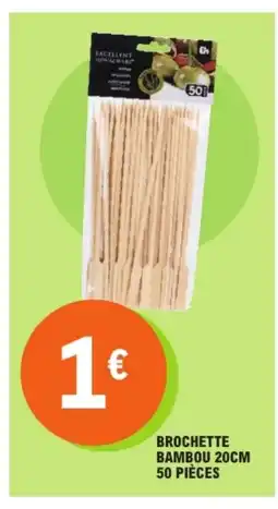 E.Leclerc Brochette bambou 50 pièces offre