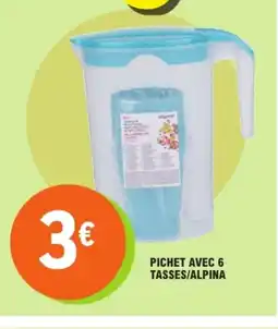 E.Leclerc Pichet avec 6 tasses/alpina offre