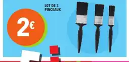 E.Leclerc Lot de 3 pinceaux offre