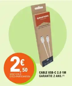 E.Leclerc Cable usb-c 2.0 1m offre