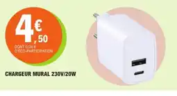 E.Leclerc Chargeur mural 230v/20w offre
