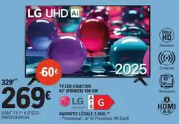 E.Leclerc LG TV LED 43UA7300 43" (POUCES) offre