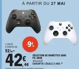 E.Leclerc Sélection de manettes sans fil xbox offre