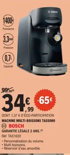 E.Leclerc BOSCH Machine multi-boissons tassimo offre