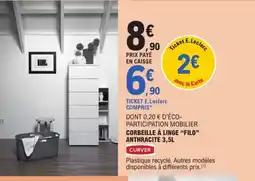 E.Leclerc Corbeille à linge filo anthracite offre
