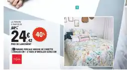 E.Leclerc Parure percale housse de couette+ 2 taies d'oreiller offre
