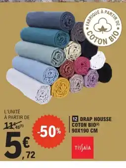 E.Leclerc Drap housse coton bio offre