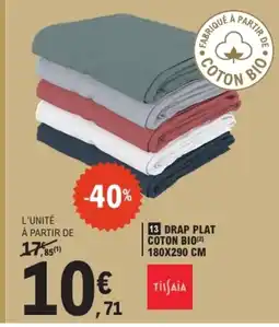 E.Leclerc Drap coton bio offre