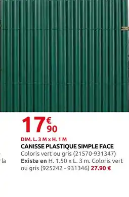Rural Master Canisse plastique simple face offre