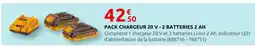 Rural Master Pack chargeur 20 v - 2 batteries 2 ah offre