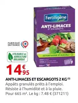 Rural Master Fertiligène anti-limaces et escargots 2 kg (1) offre