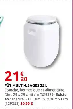 Rural Master Fût multi-usages 25 l offre