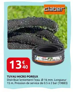 Rural Master Claber tuyau micro poreux offre