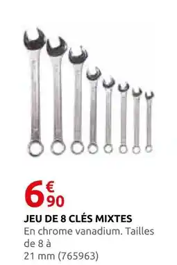 Rural Master Jeu de 8 clés mixtes offre