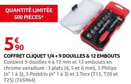 Rural Master Coffret cliquet 1/4 + 9 douilles & 12 embouts offre