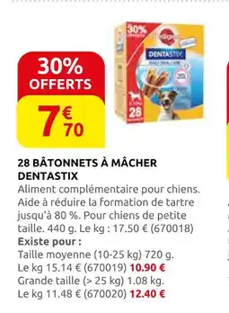 Rural Master Dentastix 28 bâtonnets à mâcher offre