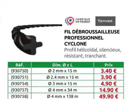 Rural Master Fil débroussailleuse professionnel cyclone offre
