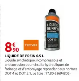 Rural Master Temver liquide de frein 0.5 l offre