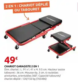 Rural Master Chariot garagiste 2 en 1 offre