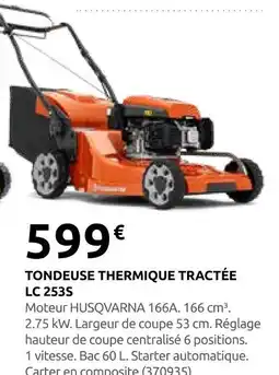 Rural Master Husqvarna tondeuse thermique tractée lc 253s offre
