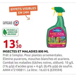 Rural Master Fertiligène insectes et maladies 800 ml offre