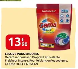 Rural Master Gama lessive pods 60 doses offre