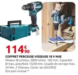 Rural Master Makita coffret perceuse visseuse 18 v nue offre