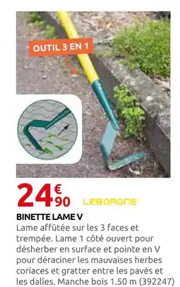 Rural Master Leborgne binette lame v offre