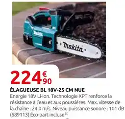 Rural Master Makita élagueuse bl 18v-25 cm nue offre