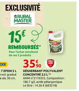 Rural Master Désherbant polyvalent concentré 2.5 l(1) offre