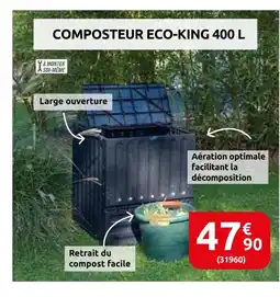 Rural Master Composteur eco-king 400 l offre