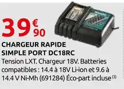 Rural Master Makita chargeur rapide simple port dc18rc offre