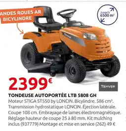 Rural Master Temver tondeuse autoportée ltb 5808 gh offre