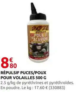 Rural Master Répulsif puces/poux pour volailles 500 g offre