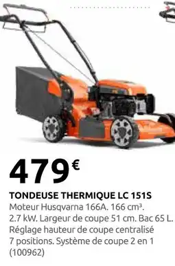 Rural Master Husqvarna tondeuse thermique lc 151s offre