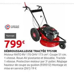 Rural Master Temver débroussailleuse tractée tf510r offre